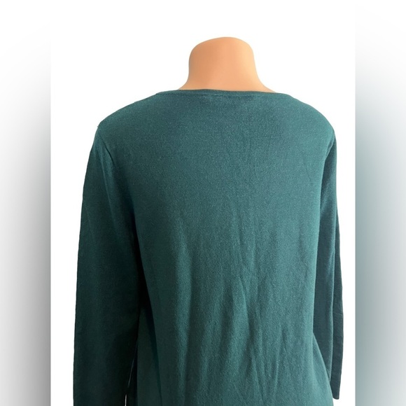 3/$30 🍂 Soft Surroundings Teal Pearl Embellished Knit Sweater - Picture 4 of 9